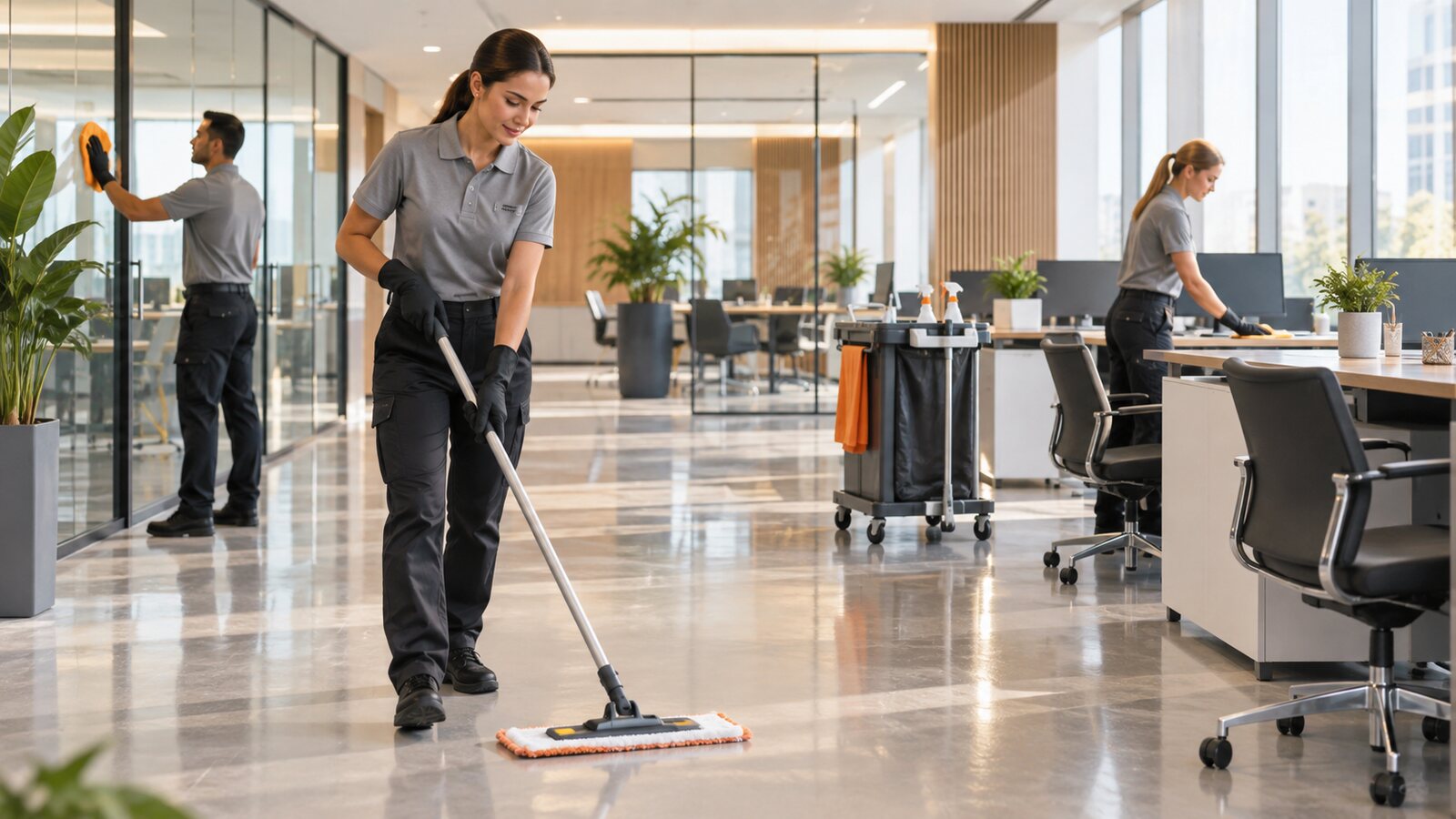 Commercial office cleaning service